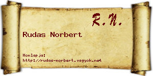 Rudas Norbert névjegykártya
